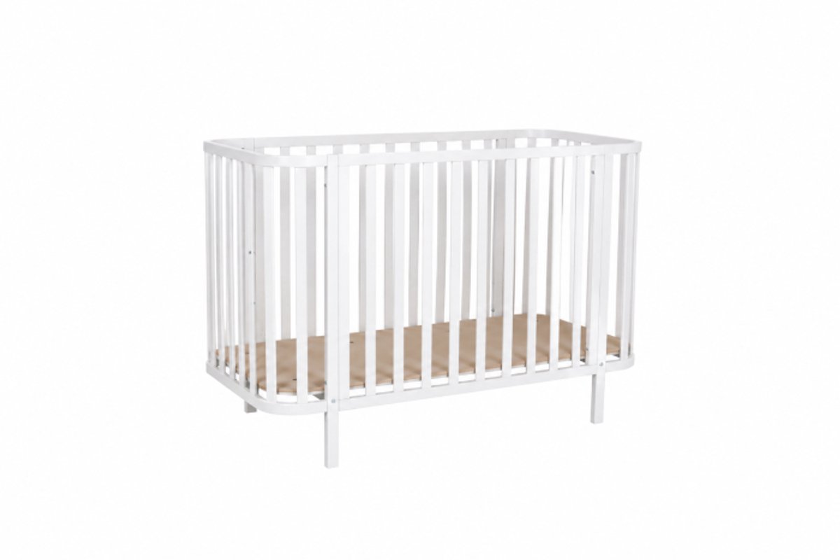 Born Lucky Florida - Babybed 60x120 cm - Verstelbare Bodem - Wit – foto 2