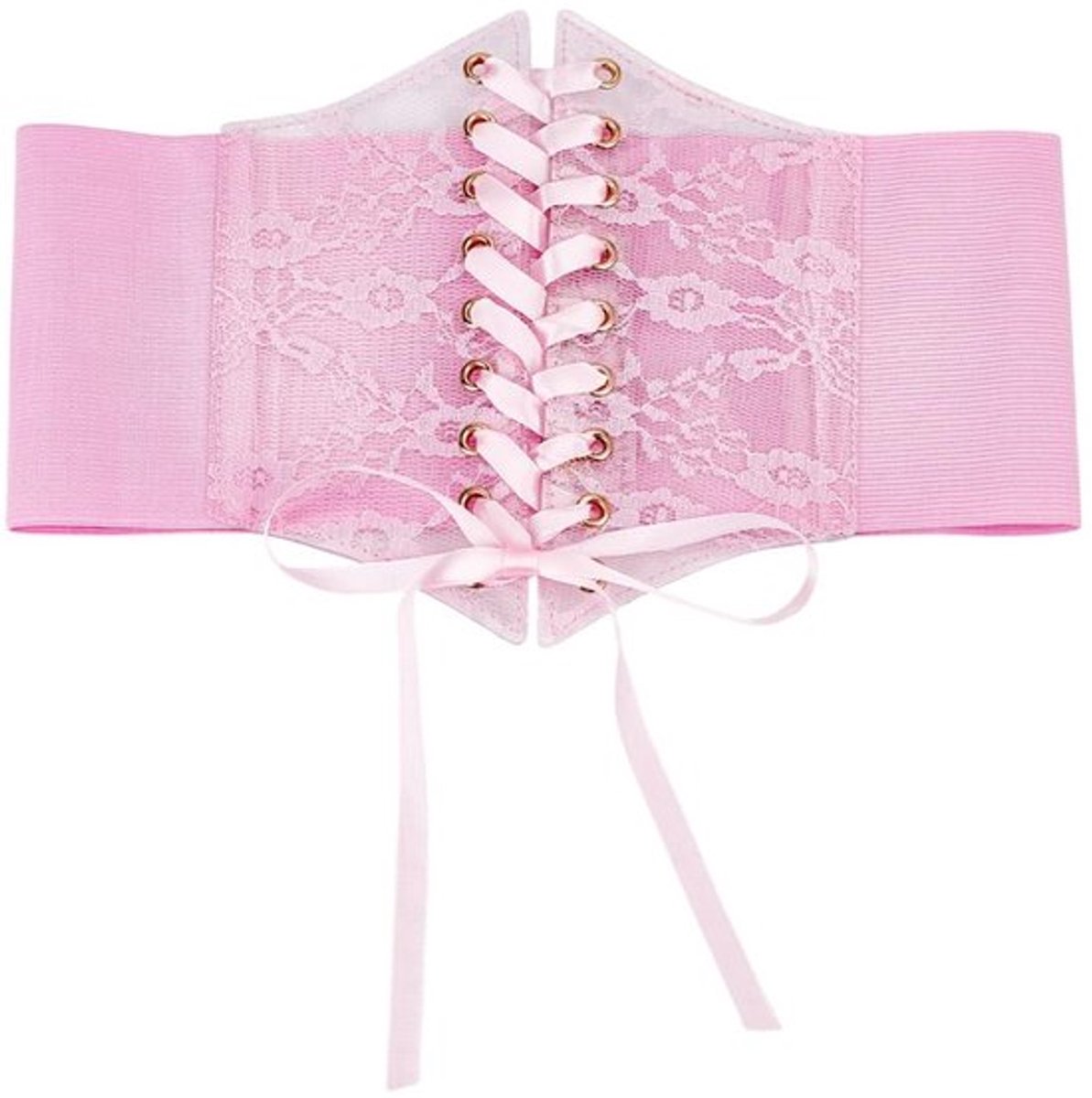Corset Dames Elegante Brede Taille - Corset Riem - Tailleriem - Waspie - Parel Roze - Zacht Ademend Materiaal