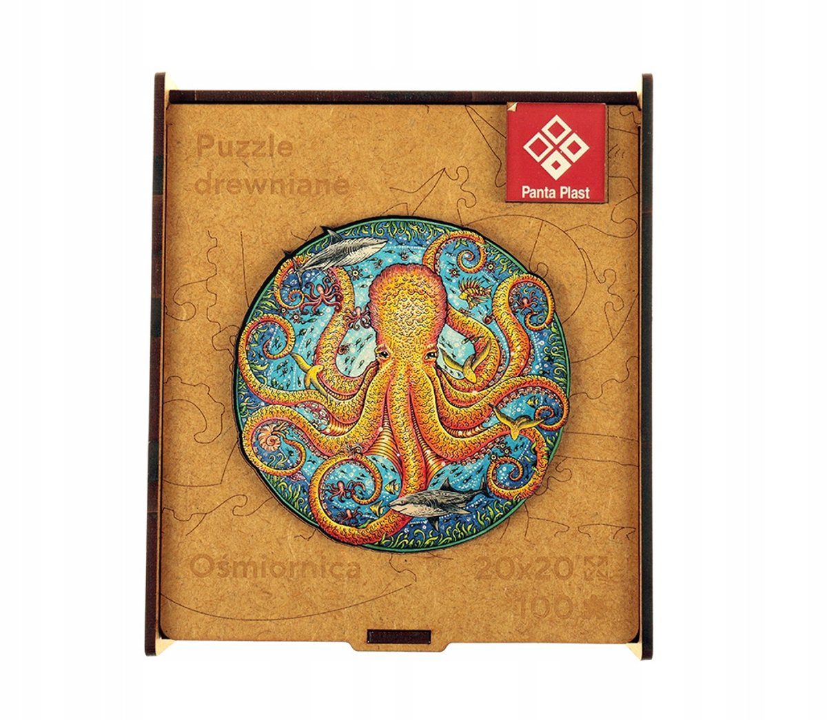 Houten puzzel Octopus A4 - Educatief en Decoratief Speelgoed