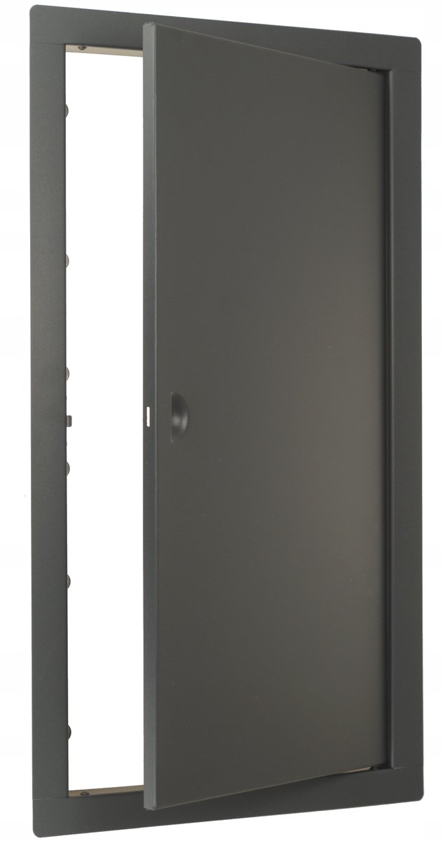 Merkloos Antraciet Metalen Luik 40x60 met Drukker - Grafit