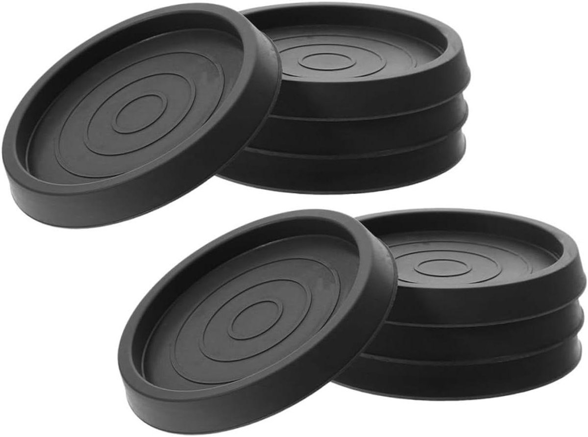 Ronde Meubelbeschermers - Stoelpootkussens Vloerbeschermers - Vloeren Beschermen - Geluiddempend Schokabsorberend - 2.5 inch Poten - Zwart