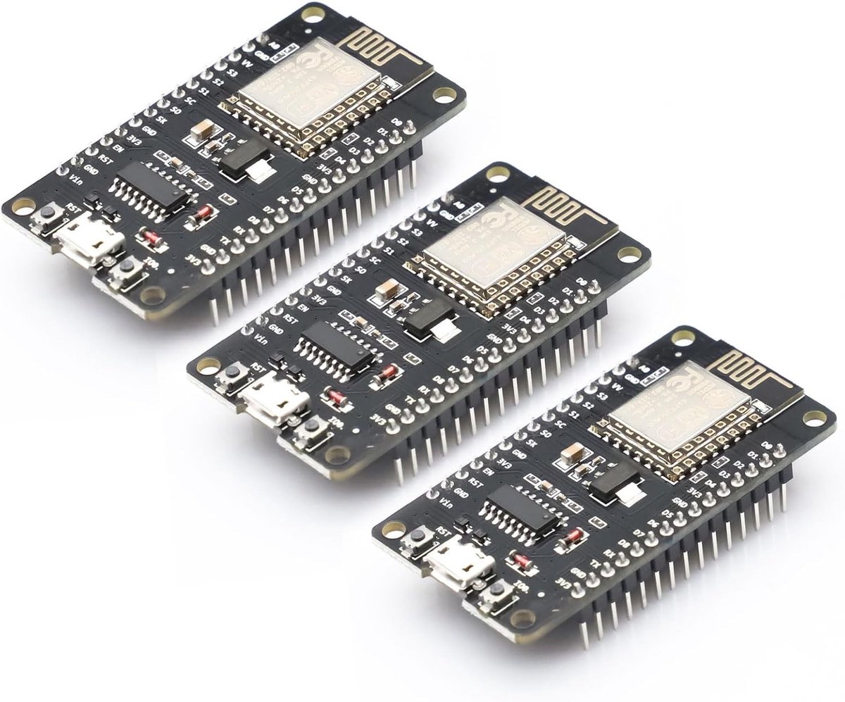 WiFi Module voor IoT Projecten, 2.4GHz NodeMCU V3 Ontwikkelingskaart met CH340, Geschikt voor Arduino IDE en MicroPython (3 Stuks)