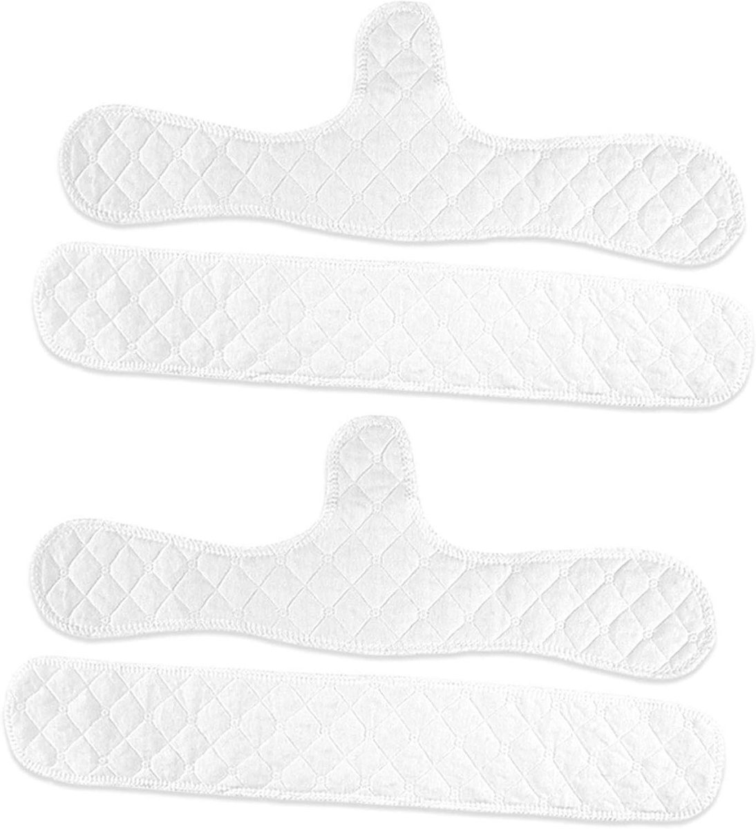 Zweetabsorberende Borstcompressen - Onderbeha Pads - Actieve Zweetabsorptie - Wasbaar en Ademend - 46 x 8 cm - Wit