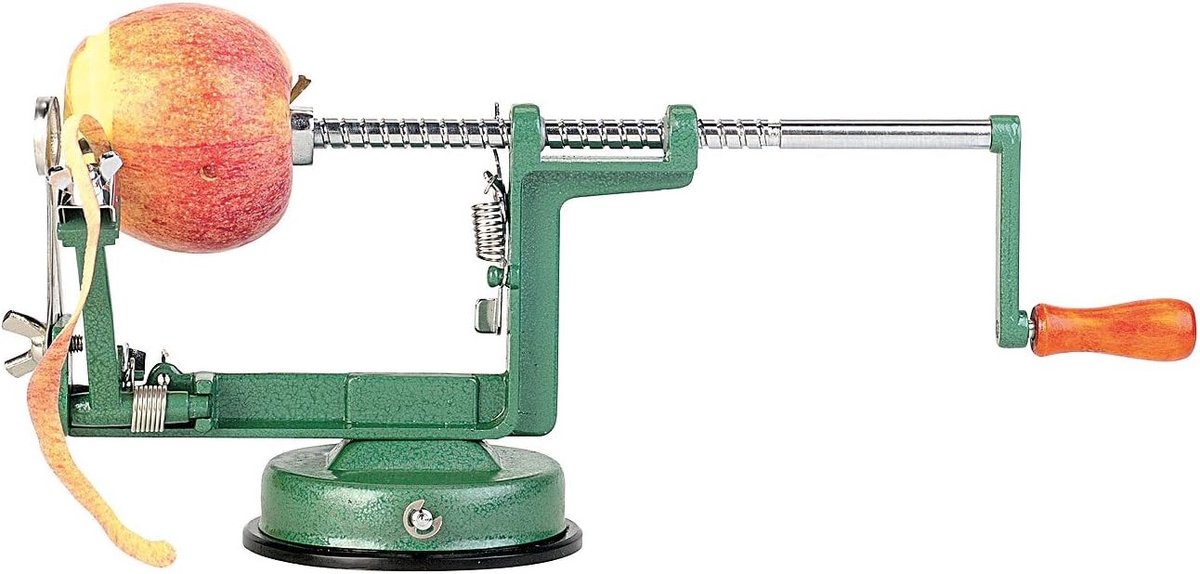 Appelschilmachine - Groen - Massief Metaal - Professionele Appelschiller en Snijder voor Keuken
