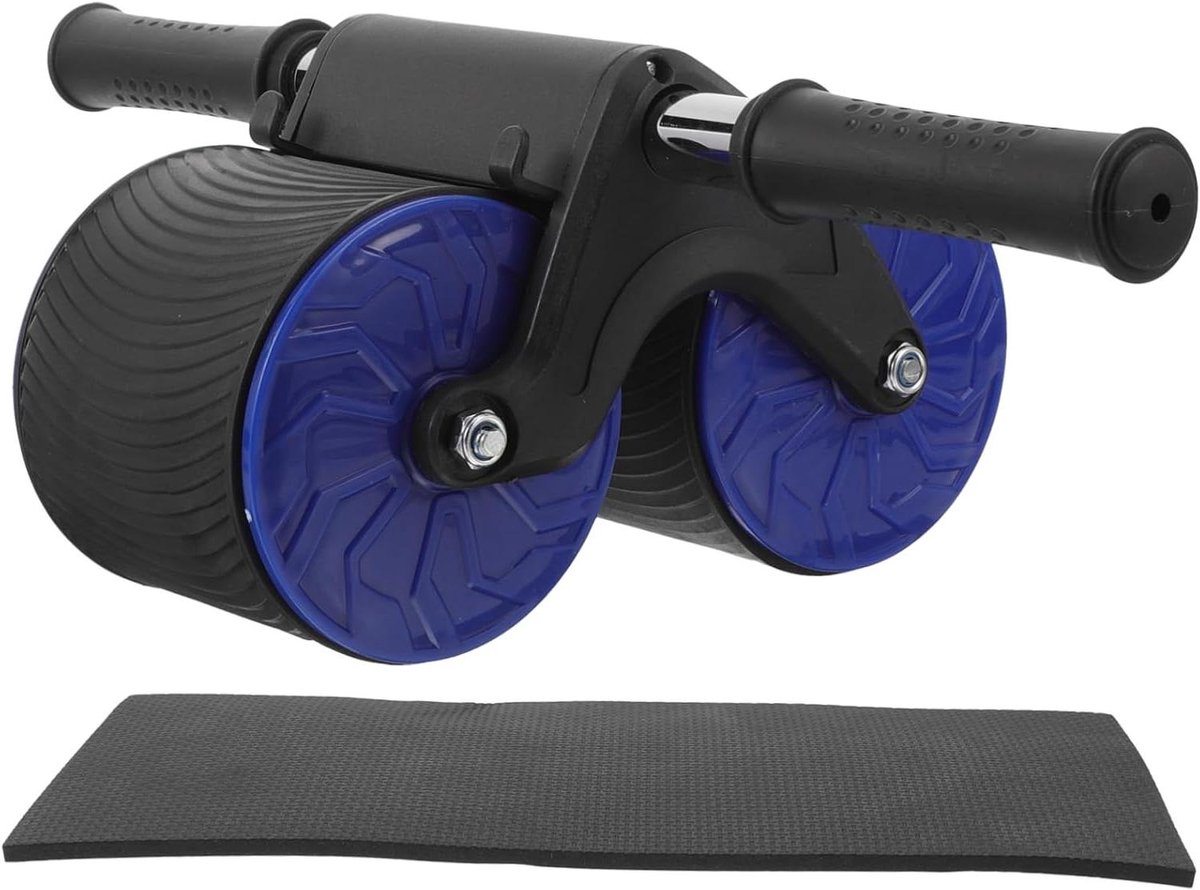 Buikspierwiel Met Mat - Buikspierplank Roller - Krachtige Core Training - Antislip Textuur - 24 x 14 x 10 cm