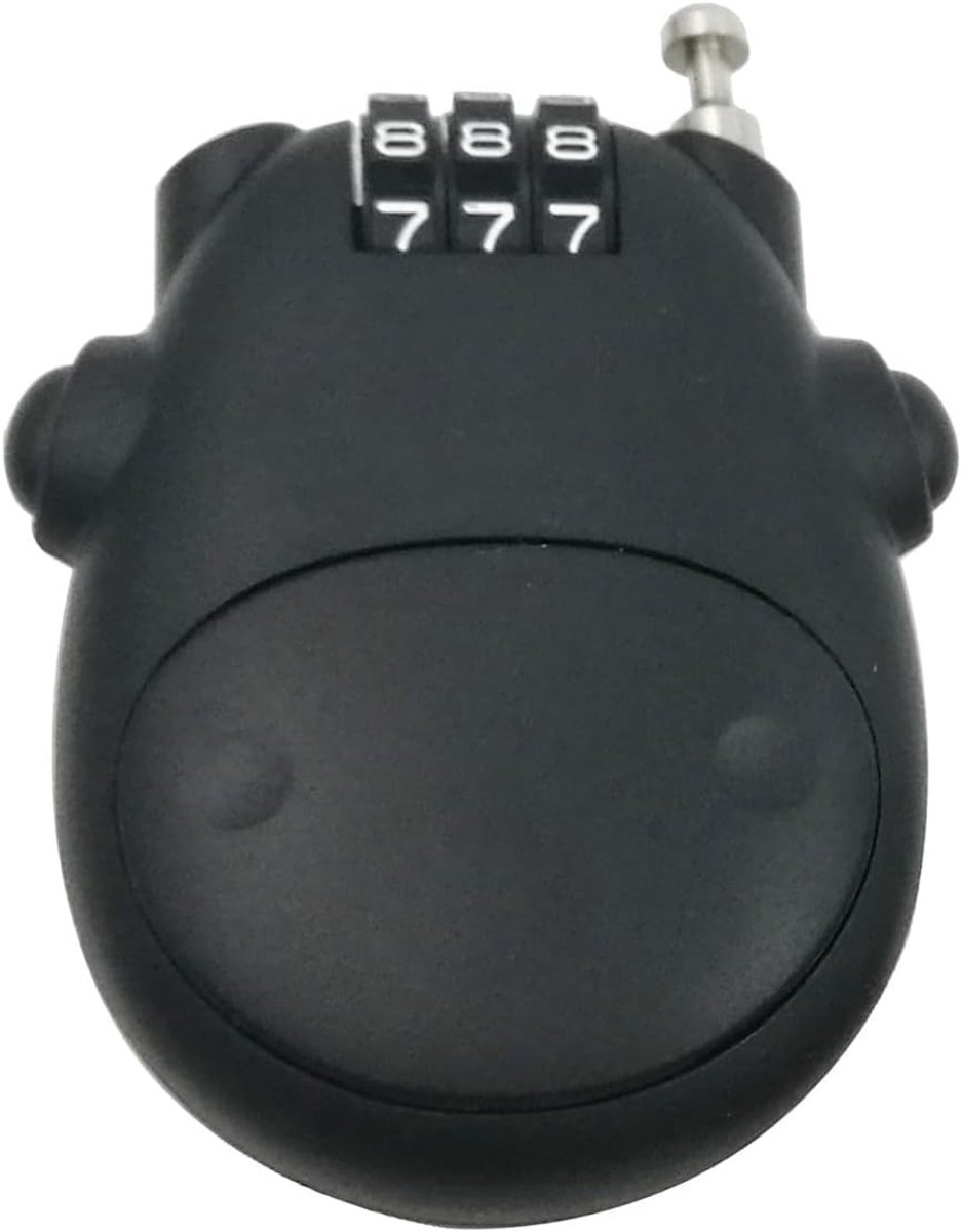 Cijfer-kabelslot 4-cijferig - Grijs - 70 cm - Intrekbaar Waterdicht Staalkabelslot - Voor Fietsen en Bagage