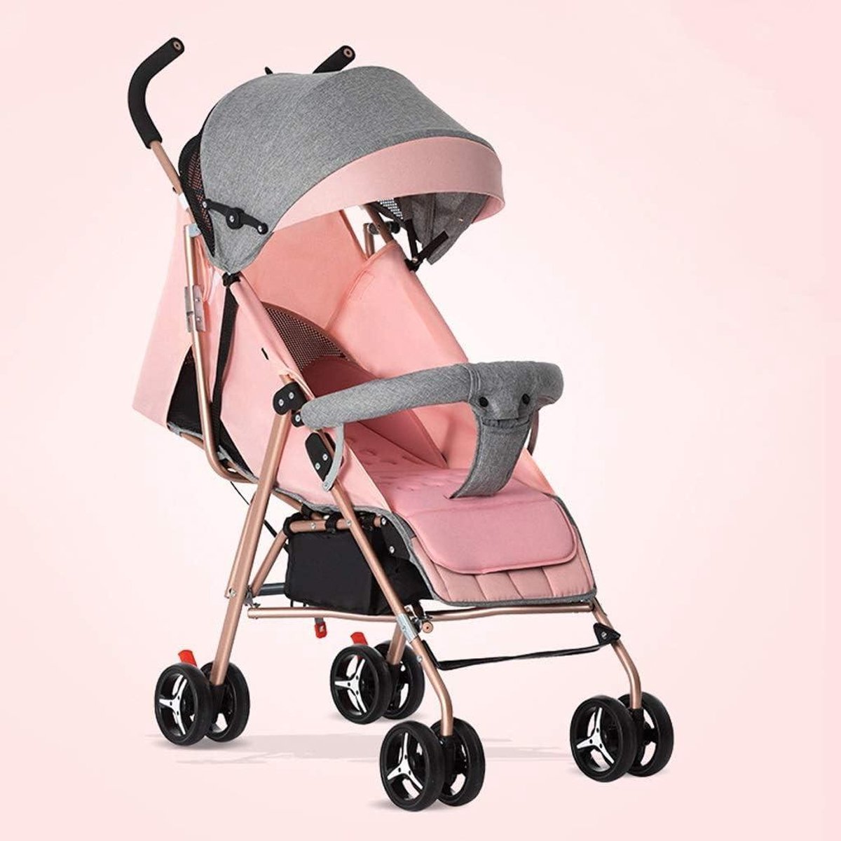 Baby Kinderwagen - Buggy Reiswagen - Veilig Vervoer - Anti-shock Design - 10 kg - Roze