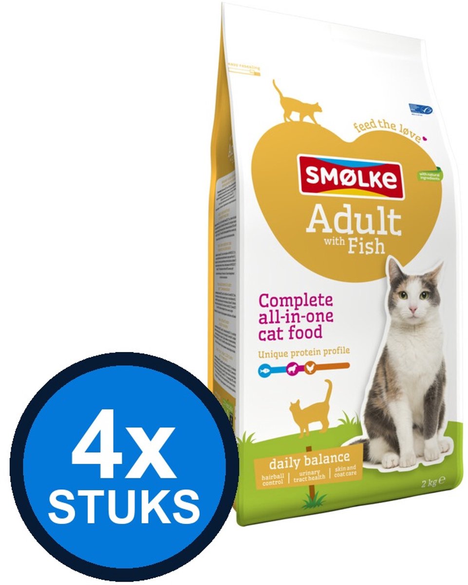 Smølke Smølke kat adult fish&rice 2kg
