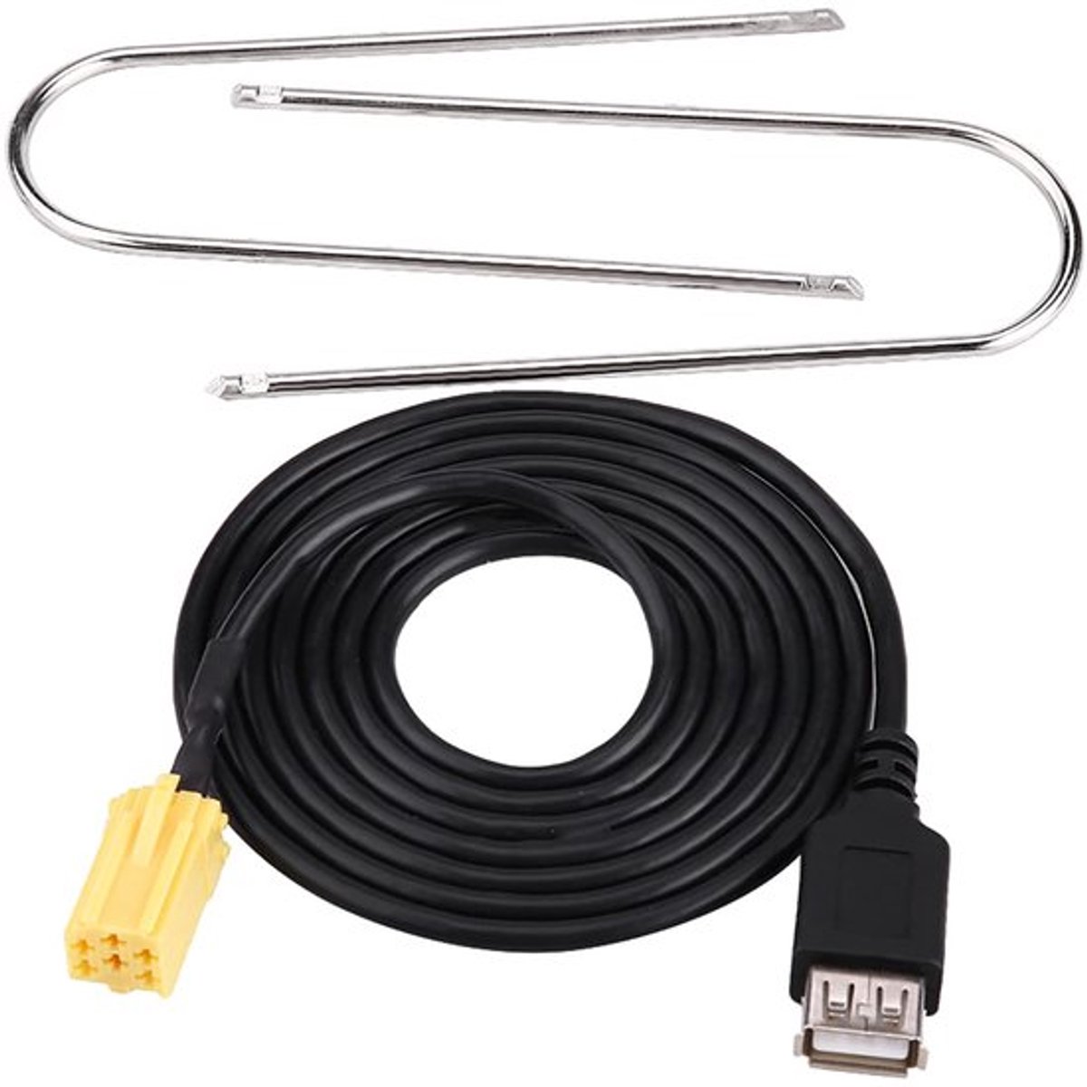 Auto MINI ISO adapterkabel Professional, MINI ISO 6 pins connectorstekker USB adapterkabel Compatibel met Alfa Romeo/Grande Punto