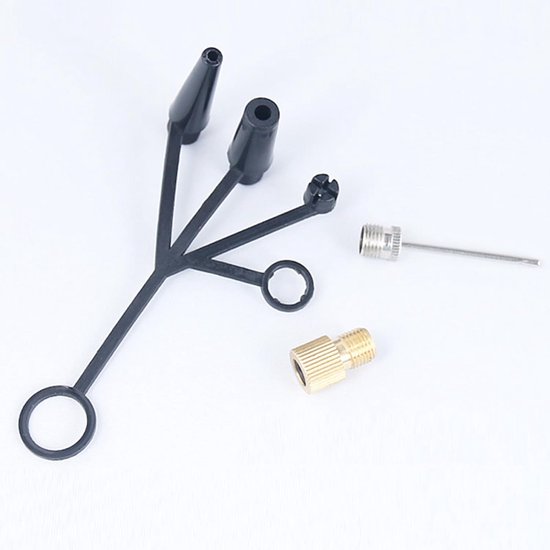 Fietspompadapter - Ventielconverter - Banden Oppompen - 4-klauwen Aansluiting - Compact Formaat - Grijs — afbeelding 4
