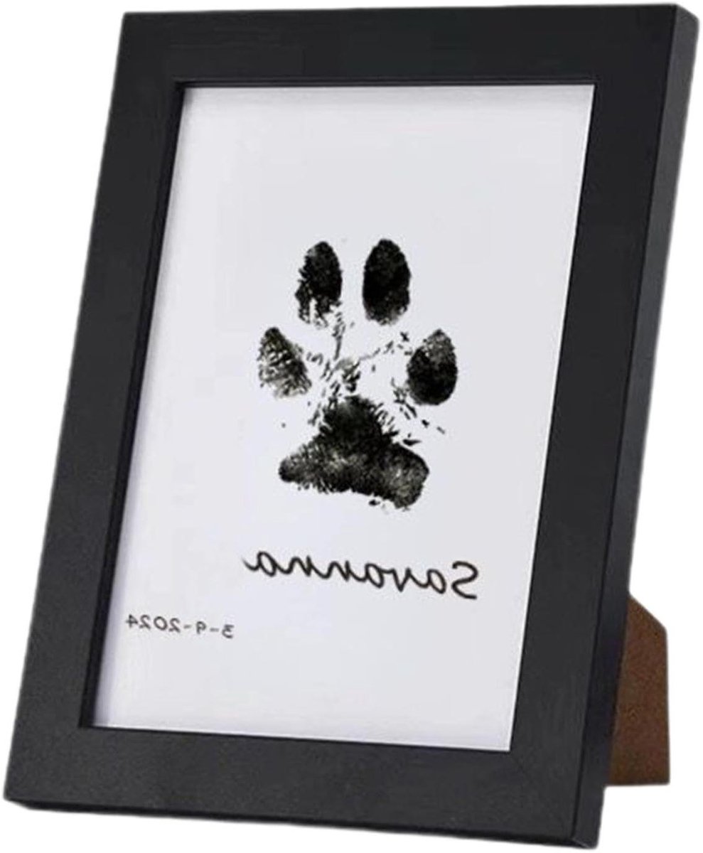 Hondenpootafdruk Kit - Huisdier Aandenken - Herinneringen Vastleggen - Inktloze Afdruk - 14.7x10.9cm - Zwart