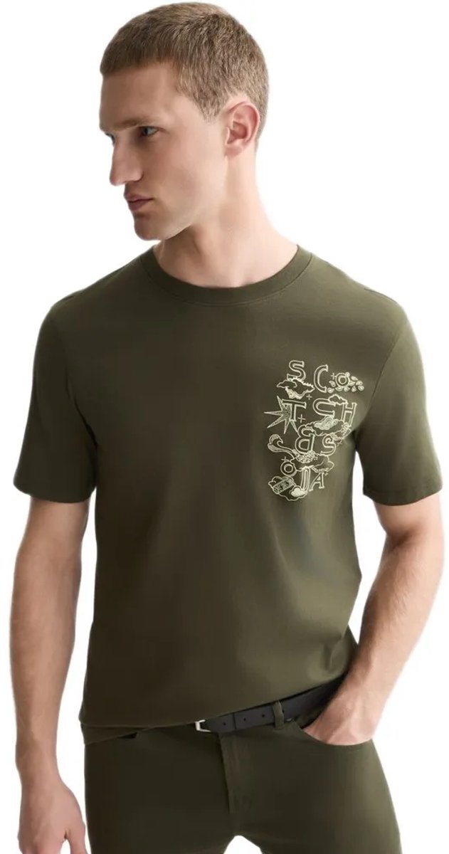 Scotch & Soda 183729 T-shirt Met Korte Mouwen Groen S Man