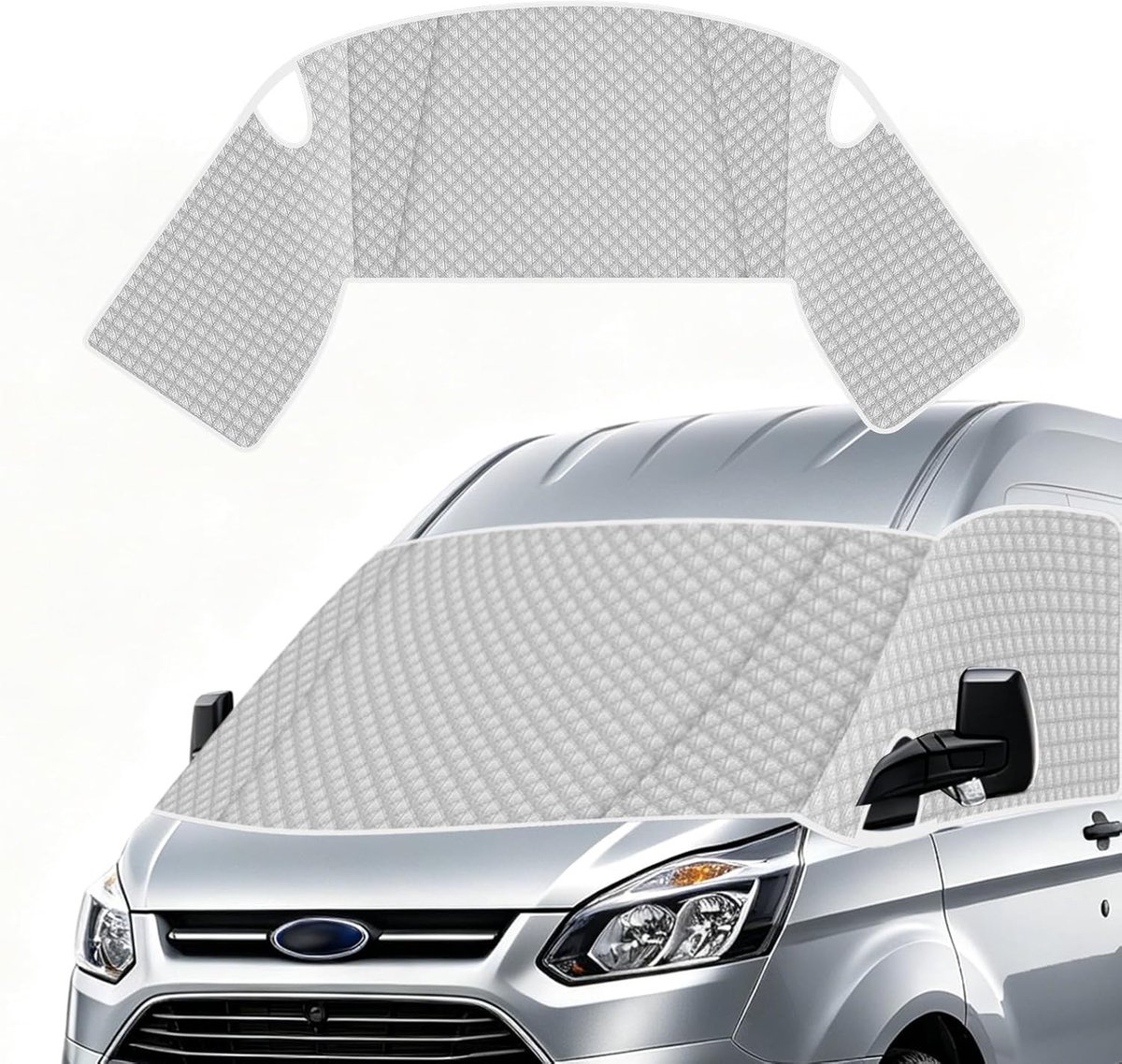 Voorruitafdekking voor Ford Transit 2015-2025 MK8 & MK9, Camper Bescherming, Inclusief Tas, Weerbestendig en Duurzaam