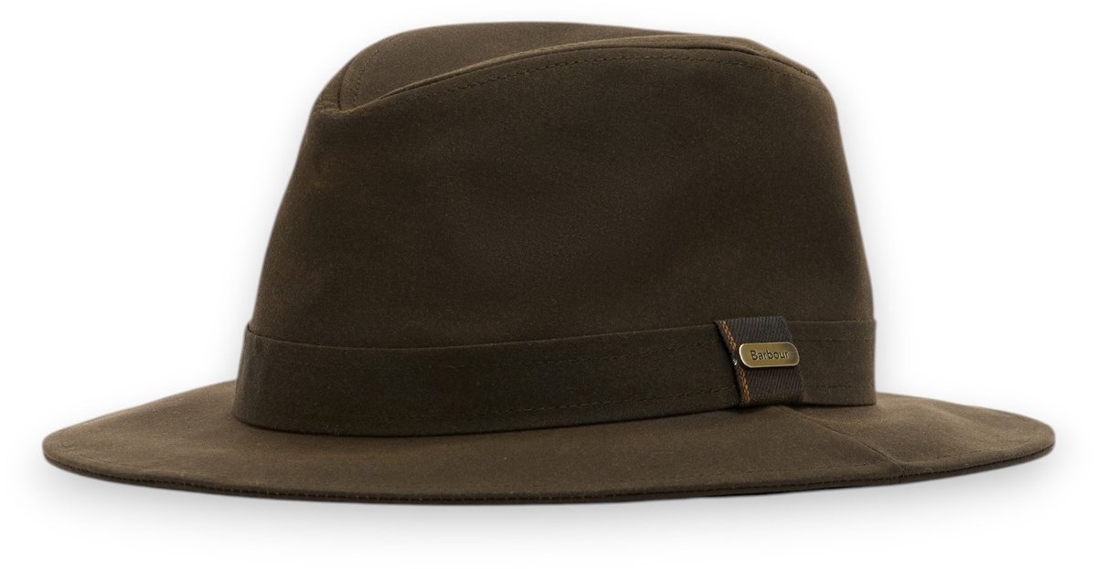 Barbour Vintage gewaxte Bushman hoed olijfgroen