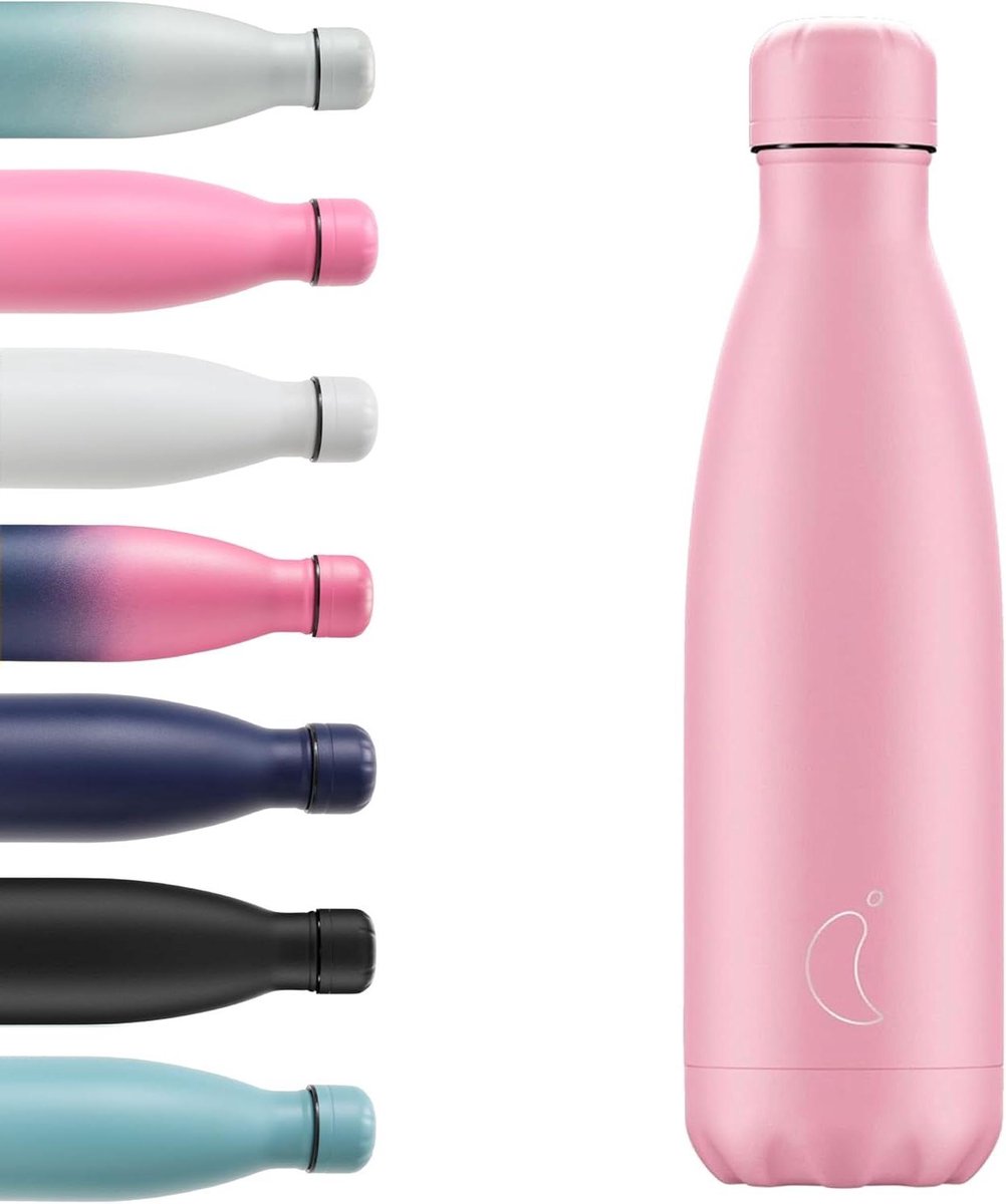 Drinkfles - Isolatiefles Herbruikbaar - Langdurig Dranken - Dubbelwandige Isolatie - 260 ml - Pastel Roze
