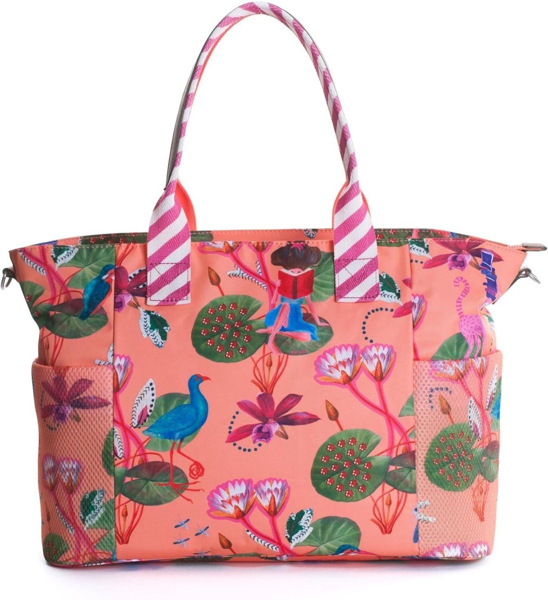 Baby Luiertas - Mommie Bag - Baby Verzorgen - Uniek Patroon - 15 x 38.5 x 29 cm - Melon