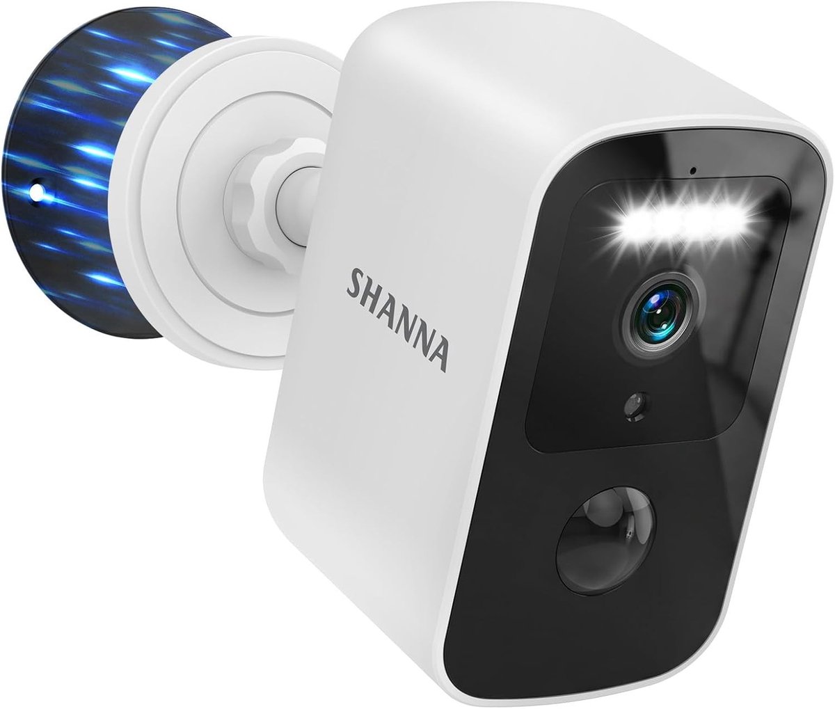 Draadloze Beveiligingscamera - Wit - 3MP - 2K Ultra HD met Magnetische Montage - Voor Buiten
