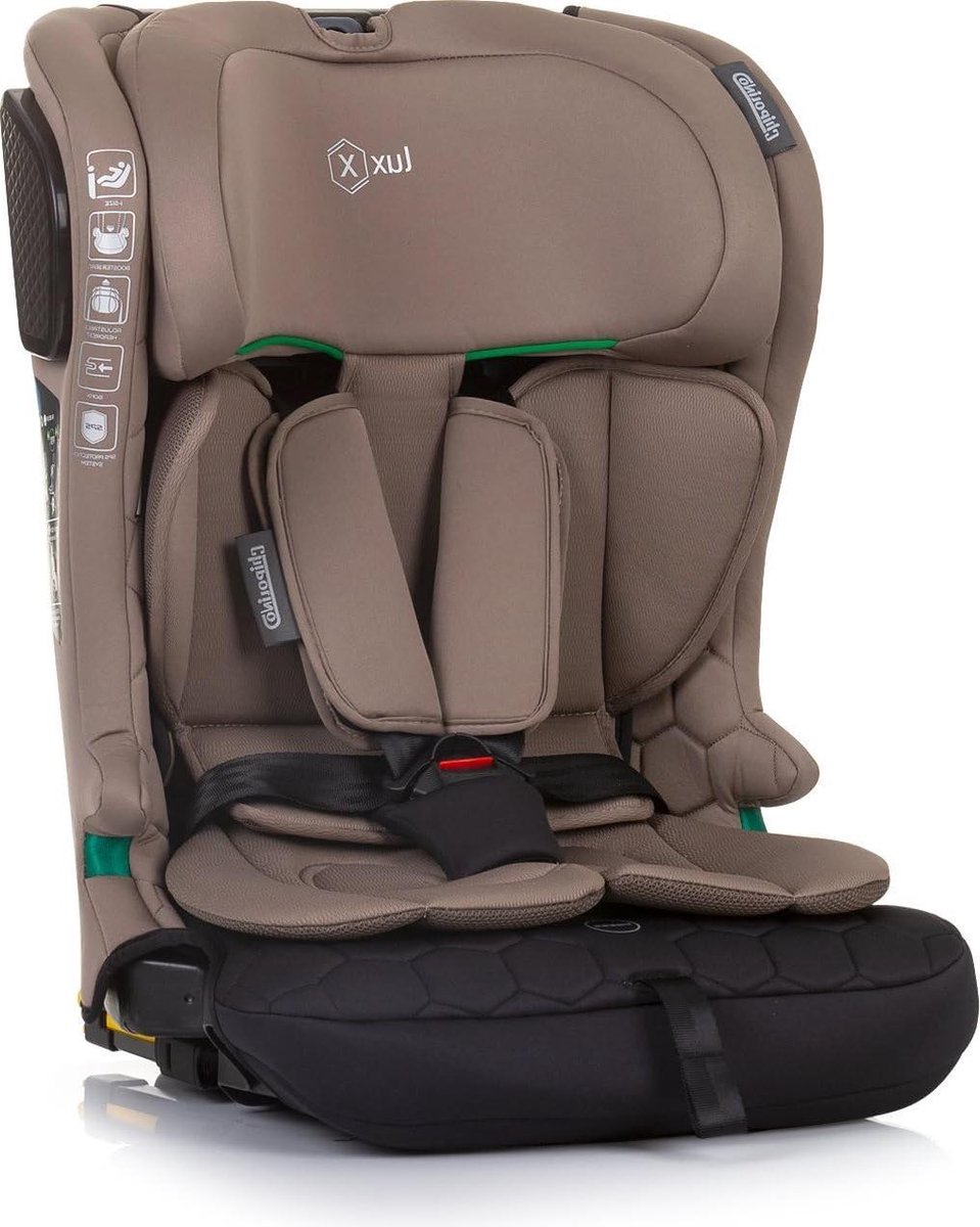 Autostoel i-Size - Kinderzitje Babyzitje - Veilig Vervoer - Zijbescherming Systeem - 76-150 cm - Beige