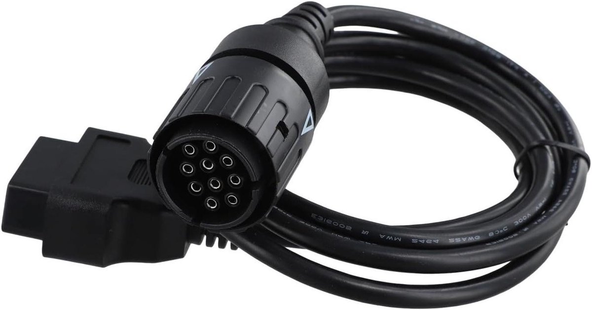 OBD2 Connector Kabel - Diagnostische Adapter Draad - Motor Diagnose - 10-Pins naar 16-Pins - 1.5M - Zwart