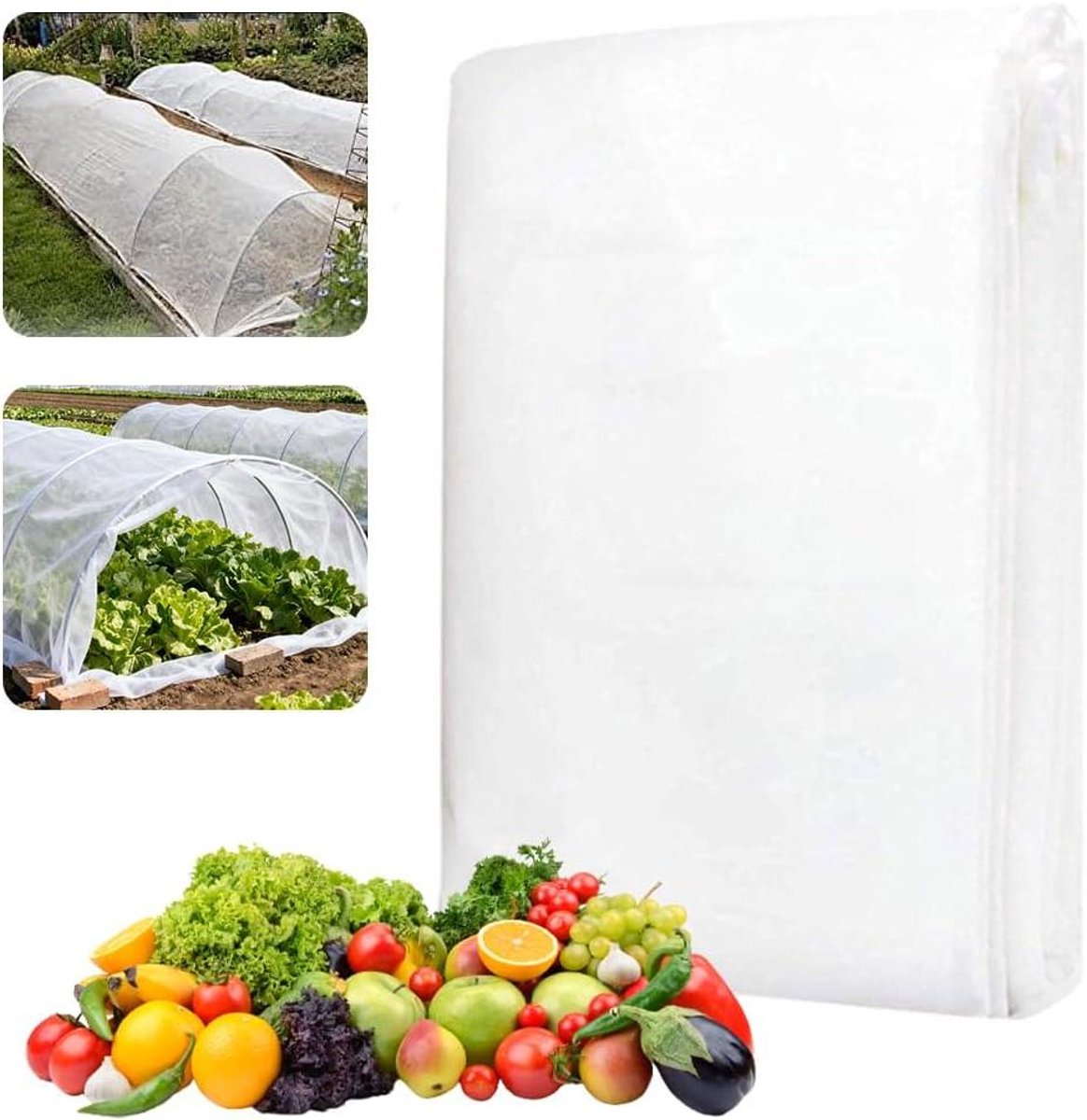 Tuinvlies Winterbescherming - Plantenhoes Vorstbescherming - Planten Beschermen - Ademend Vliesmateriaal - 10 m x 15 m - Grijs