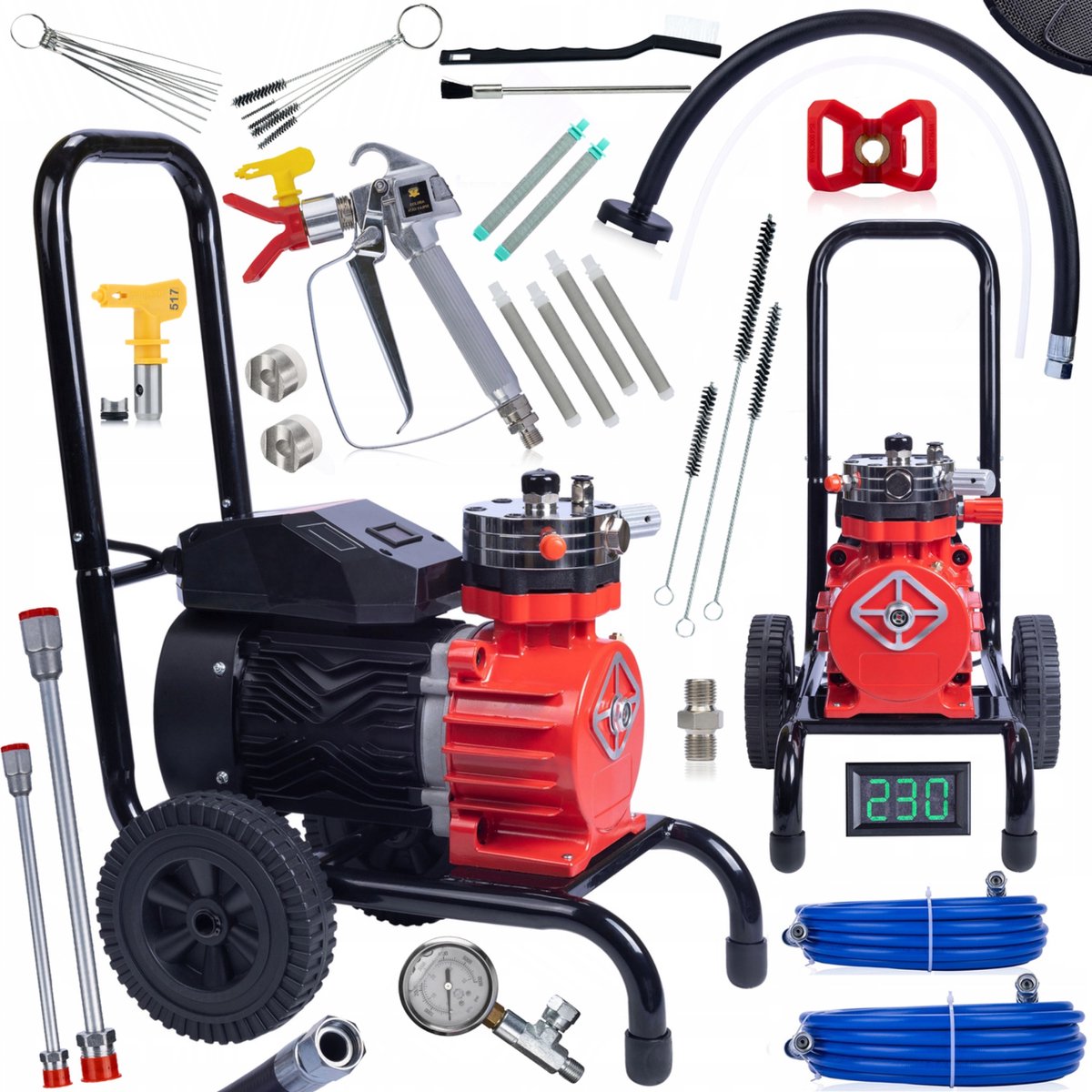 Rosfix Airless Verfspuit Strong Storm RSS05 - Borstelloze Motor - Hoge Druk - 3500W 22MPA 18L/min