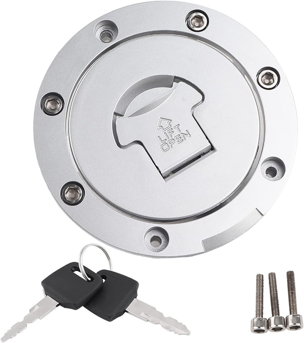 RVS Brandstoftankdeksel met Slot en Sleutels voor Honda CBR600RR 2003-2014 en CBR600F4 F4i 2001-2006, Duurzaam en Veilig