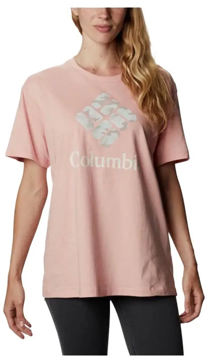 Dames-T-shirt Columbia Park Relaxed Roze