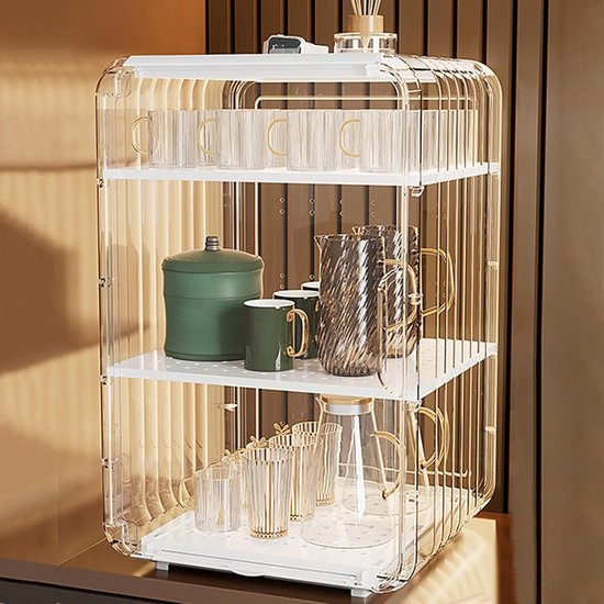 Flessenorganizer Kast - Opbergrek Babyflessen - Flessen Netjes Houden - Verstelbare Vakken - 395 x 25 x 24 cm - Doorzichtig — afbeelding 4