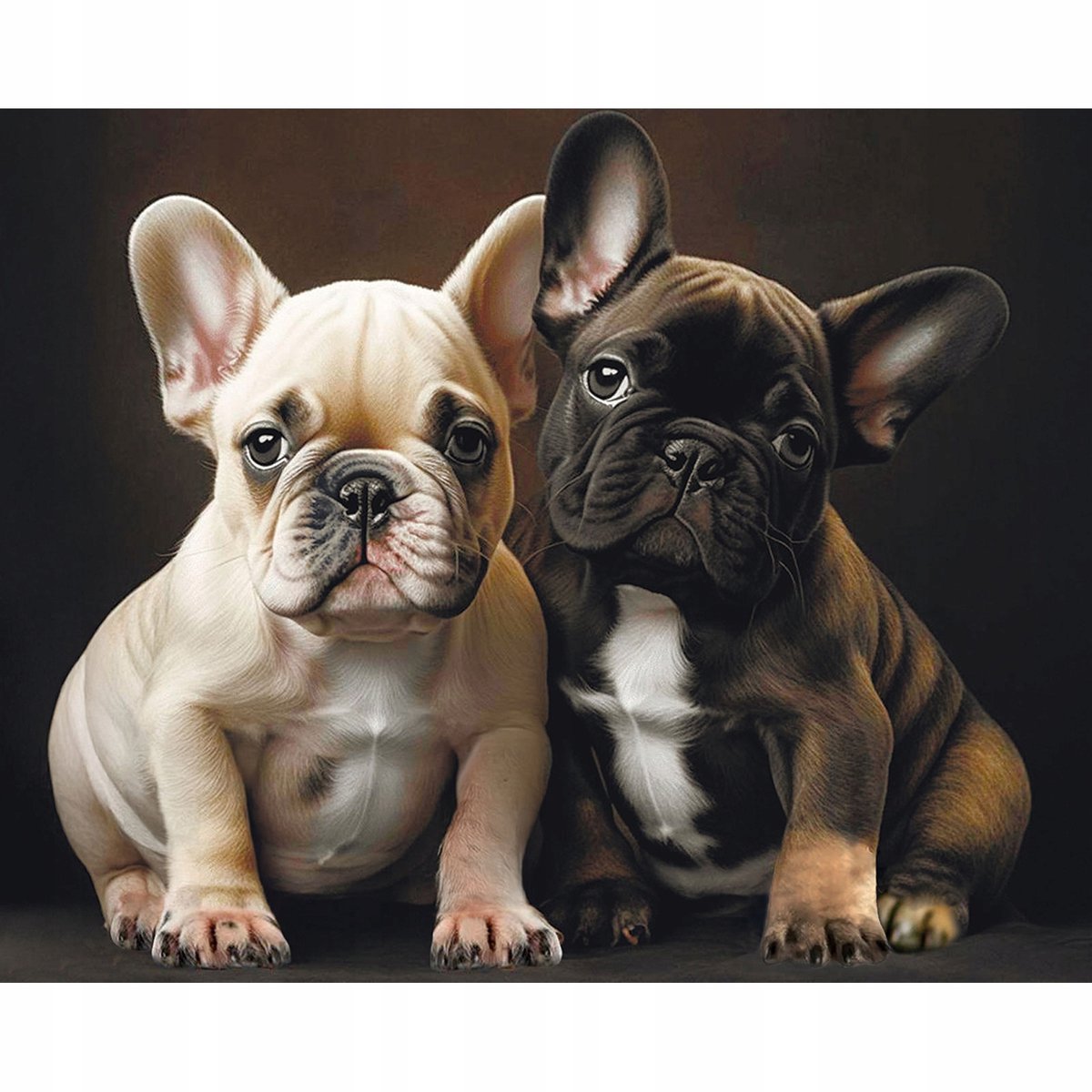 Merkloos Diamond Painting Kit 40x50cm - Bulldog Honden