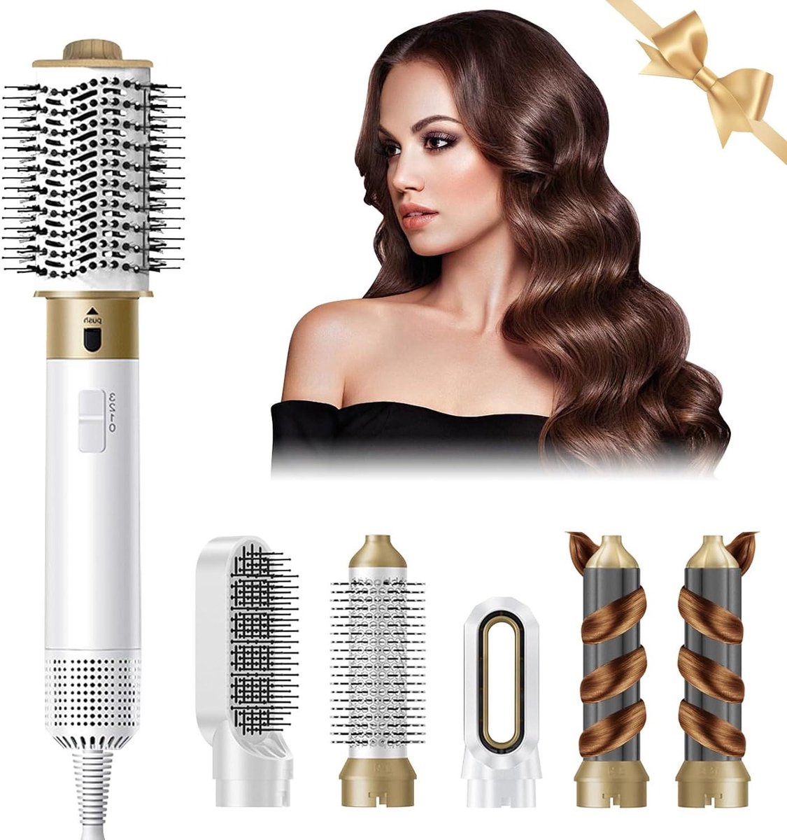 Haarstyler - Multistyler Föhn - Haar Stylen - 6-in-1 Functie - 1000 W - Wit