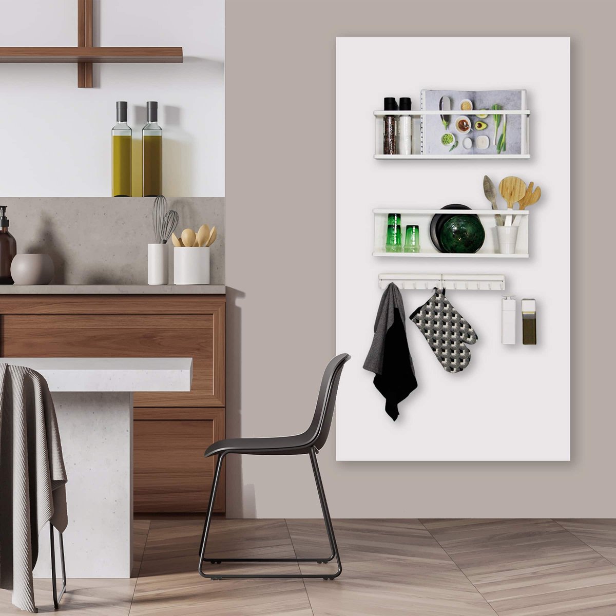 Magnetische Whiteboardwand Wit Gloss Large - 3 Bordpanelen - 60x100cm - Kamer26