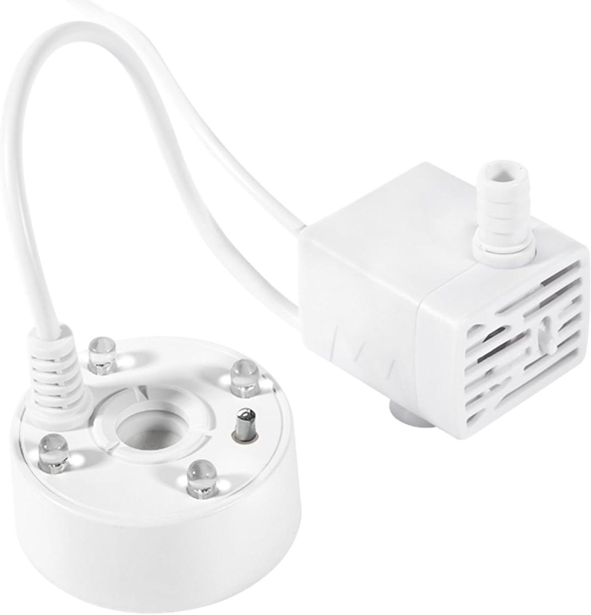 Ultrasone Vernevelaar - Luchtbevochtiger Vernevelaar - Decoratieve Sfeer - Instelbare Nevelintensiteit - 4.7 x 4.7 x 2.5 cm - Wit