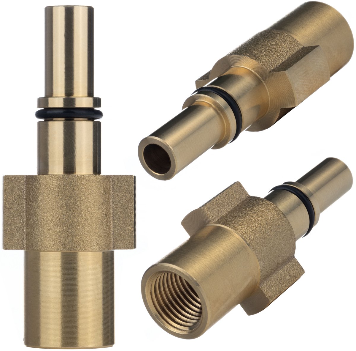 Rosfix Adapter Vervanging - Bajonet 1/4""F Messing - 160 bar, 60°C - Geschikt voor Black&Decker, MacAllister