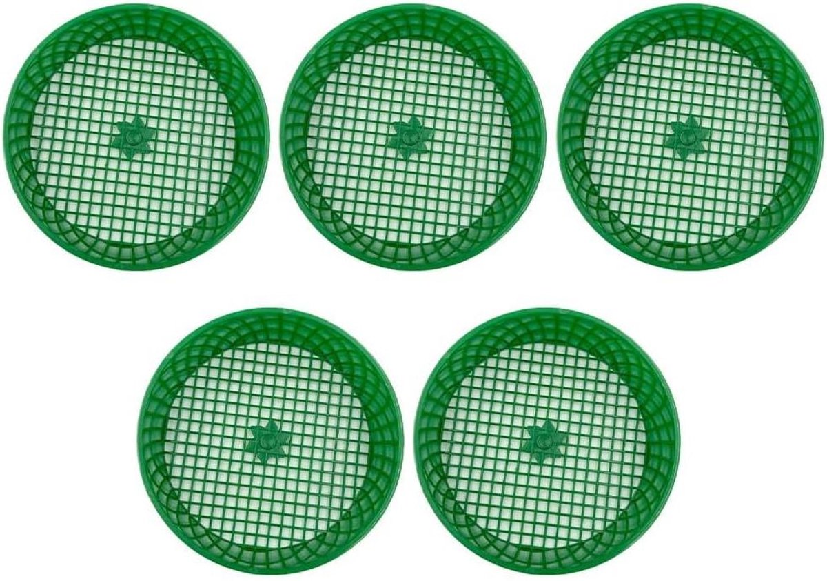 Tuinzeef Plastic - Compostzeef Bodemzeef - Grond Zeven - Heavy Duty Gaas - 16 cm - Groen