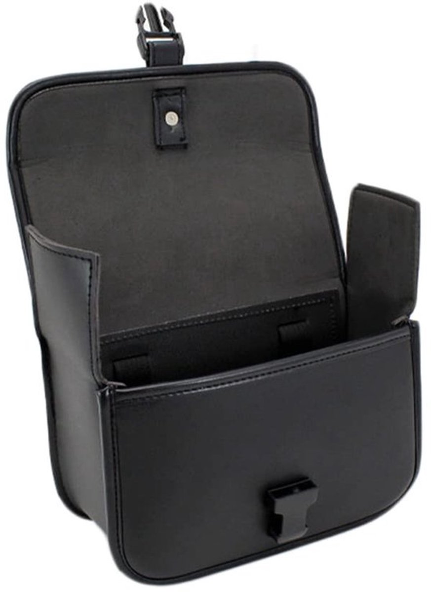 Zadeltas Waterdicht - Motorfiets Zadeltas - Fiets Zadeltas - PU Leer - 16x10x24cm - Slijtvast en Corrosiebestendig - Motorfiets Tas