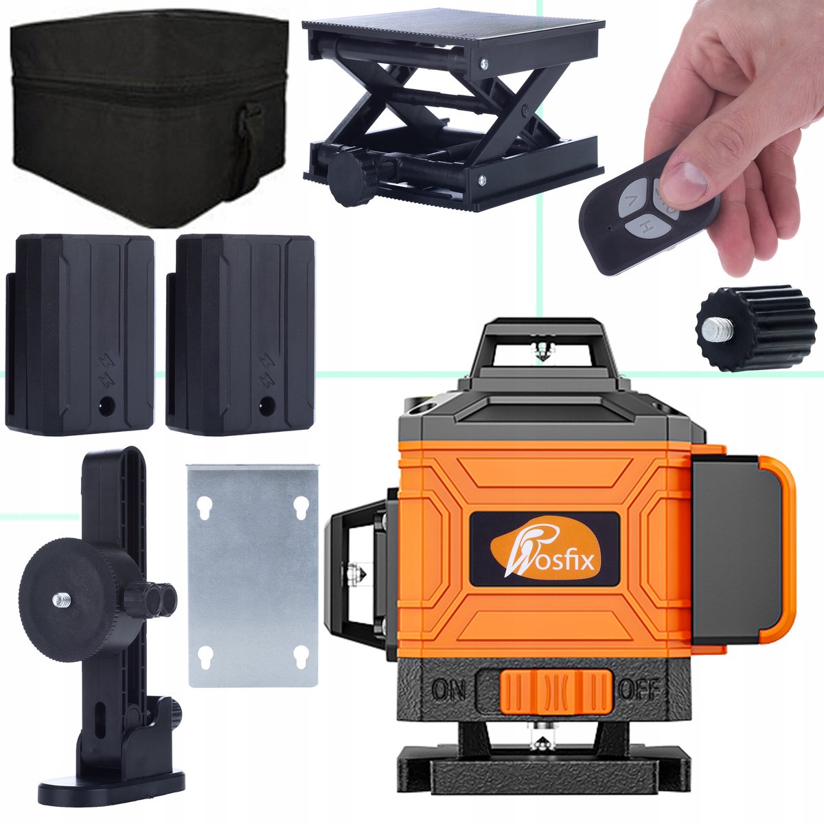 Rosfix Laserwaterpas ROT16L-E - 16 Lijnen Zelfnivellerend - 360° Groen 532nm IP54