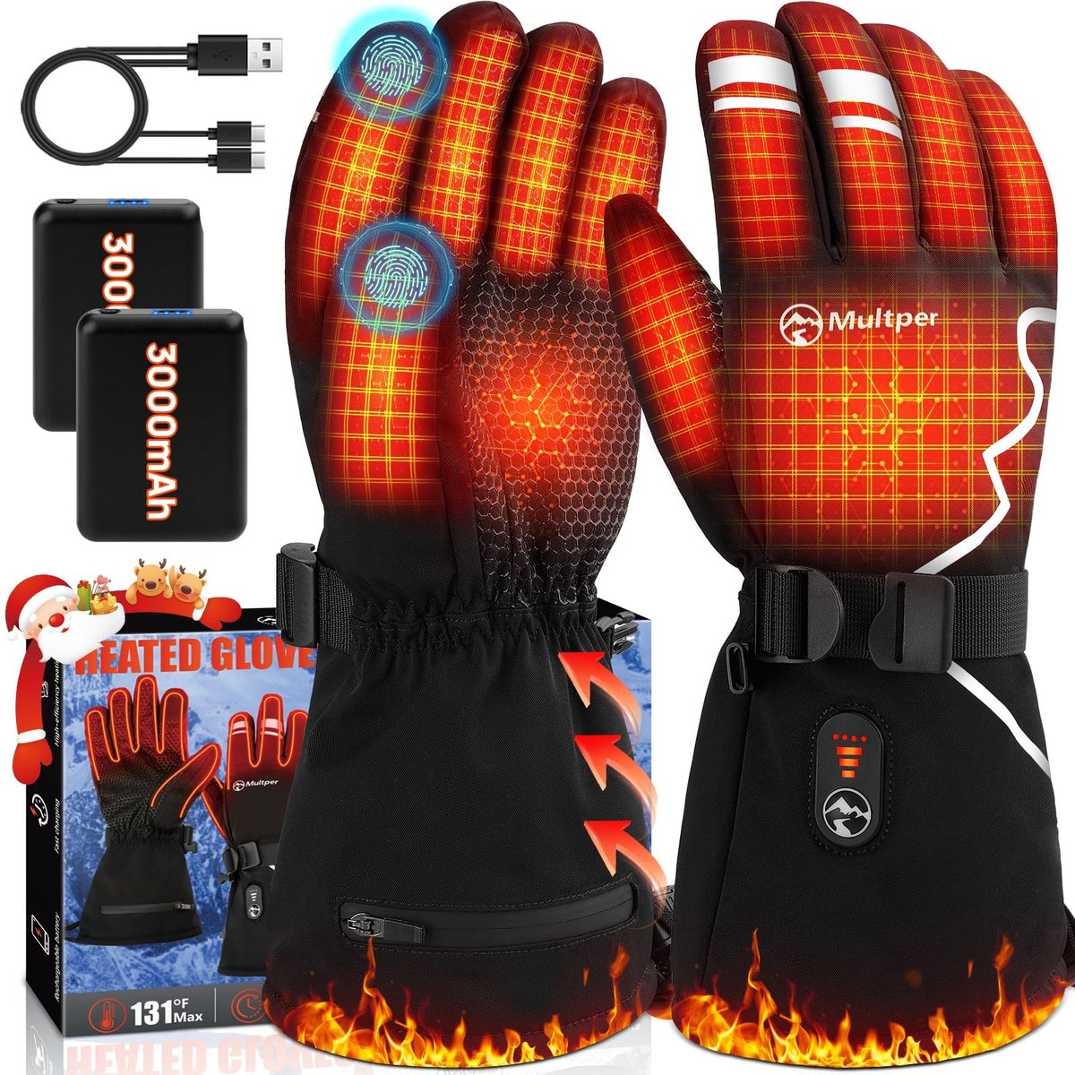 Omgoods - Oplaadbare Verwarmde Handschoenen voor Koude Dagen