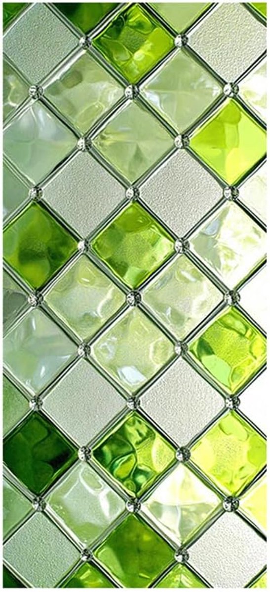 2 vellen transparante raamfolie (glaslook) – 45 x 100 cm – Statisch hechtende privacyfolie voor interieurdecoratie (woonkamer, badkamer en kantoor)