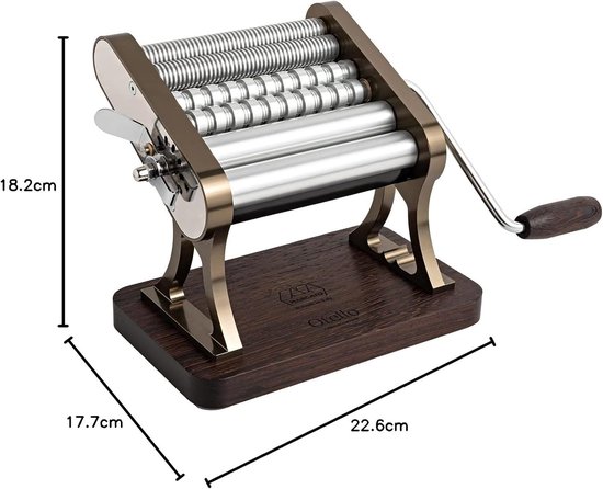Pastamachine Otello - Keukenmachine - Verse pasta maken - 3 soorten pasta - 150 mm breed - Champagne — afbeelding 2