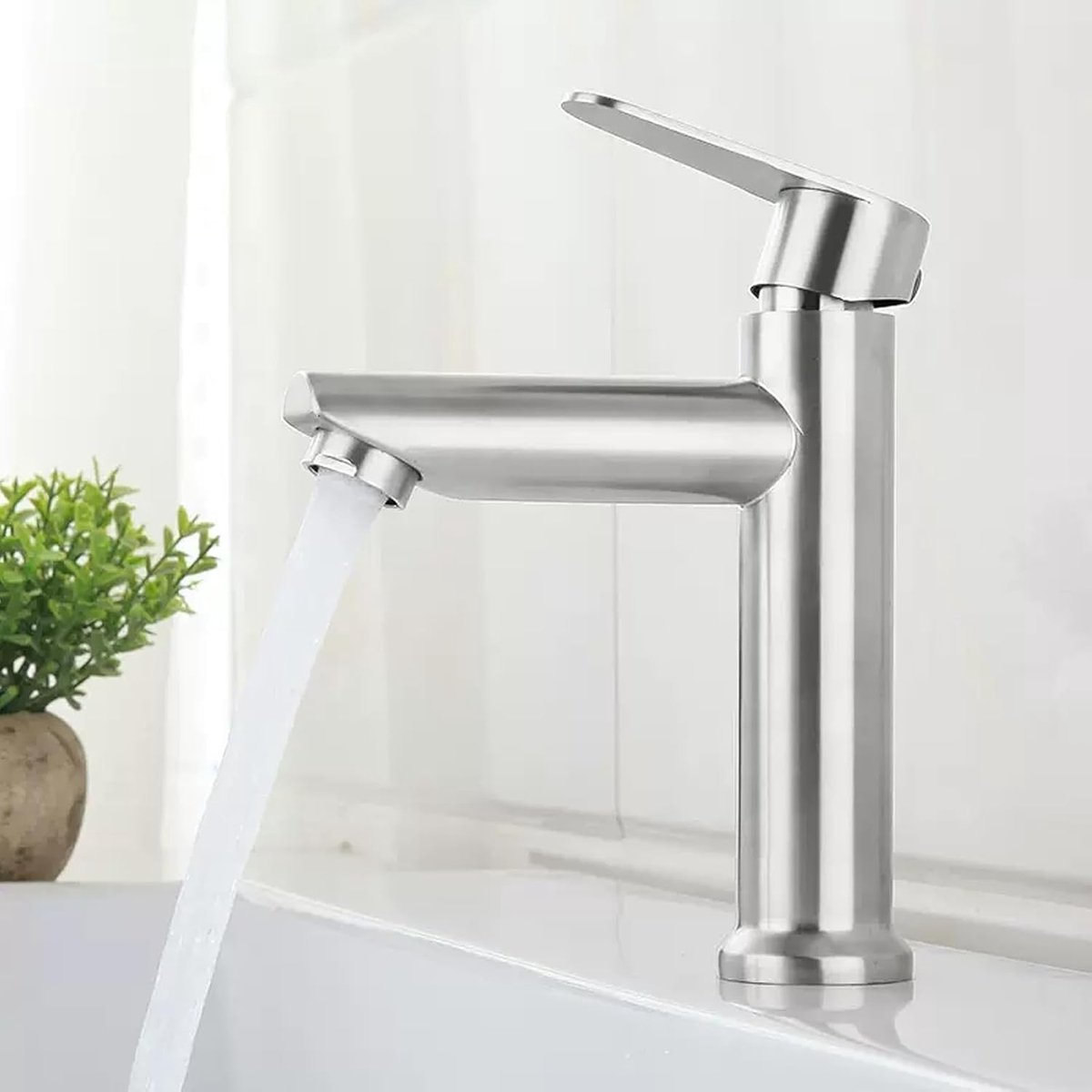 Honden wastafel - Draadtrekken - Roestvrij Stalen Mengkraan - Waterbesparend en Stil - Voor Badkamer en Keuken