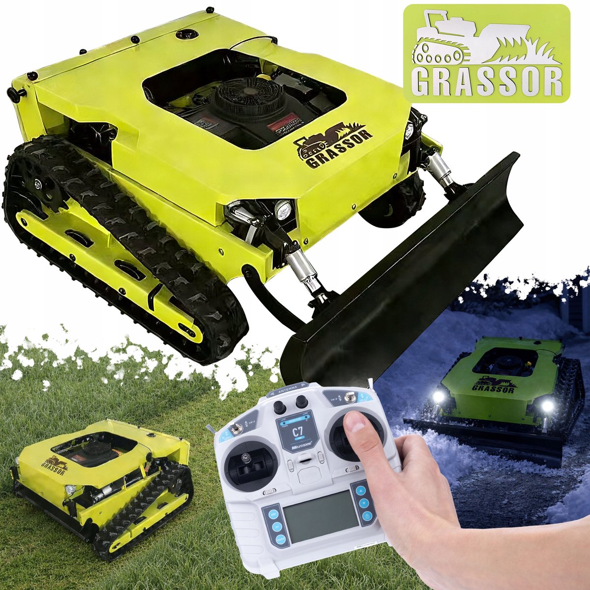 Grassor TerraForce 800T-G22EMP Robotmaaier Rupsband - Hybride 800 mm - Loncin 608cc 22HP - 2×800W