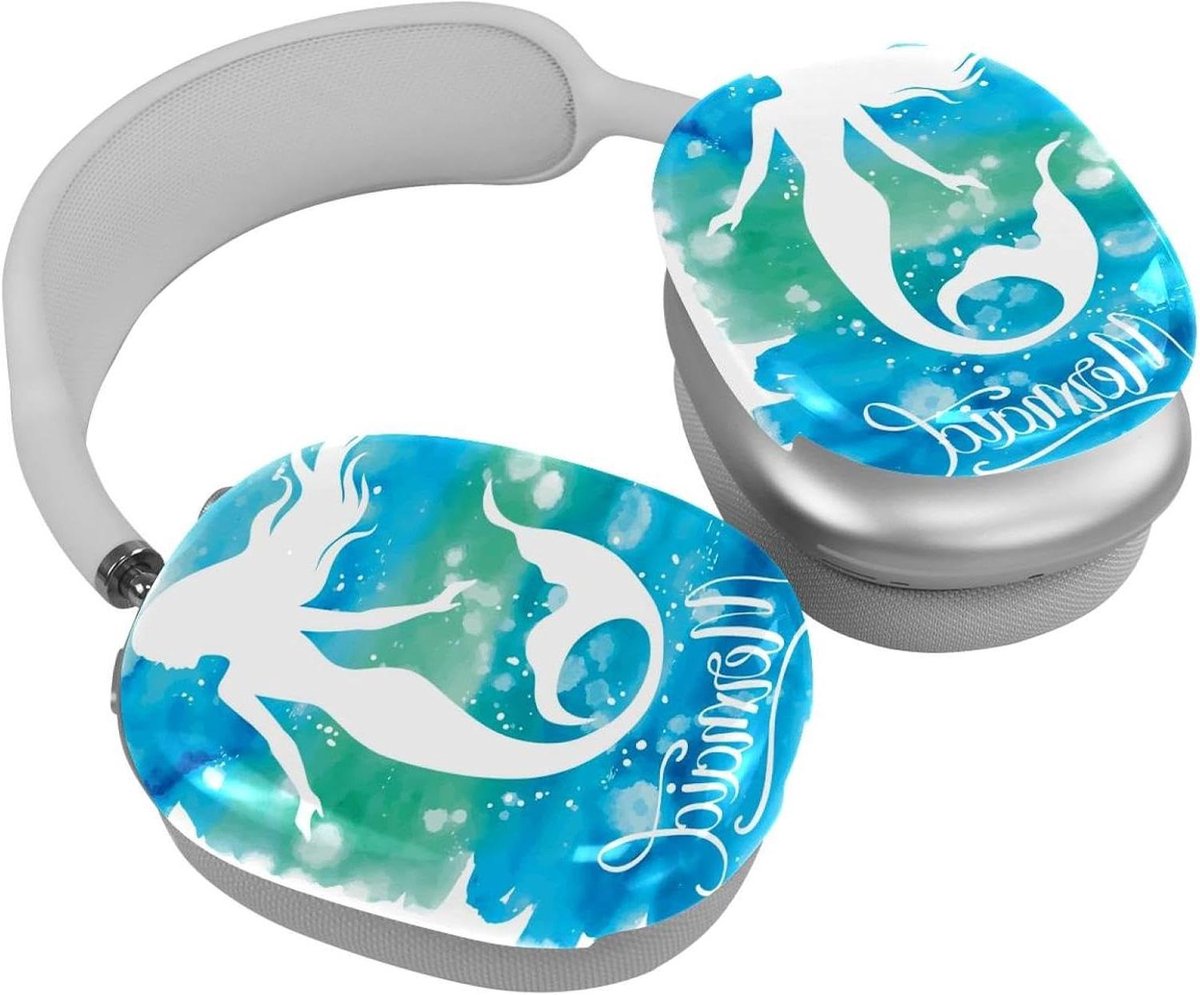 Hoesjes voor AirPods Max - Oordopjes Beschermers - Bescherming Hoofdtelefoon - Krasbestendig Materiaal - 2 Paar - Mermaid Blauw