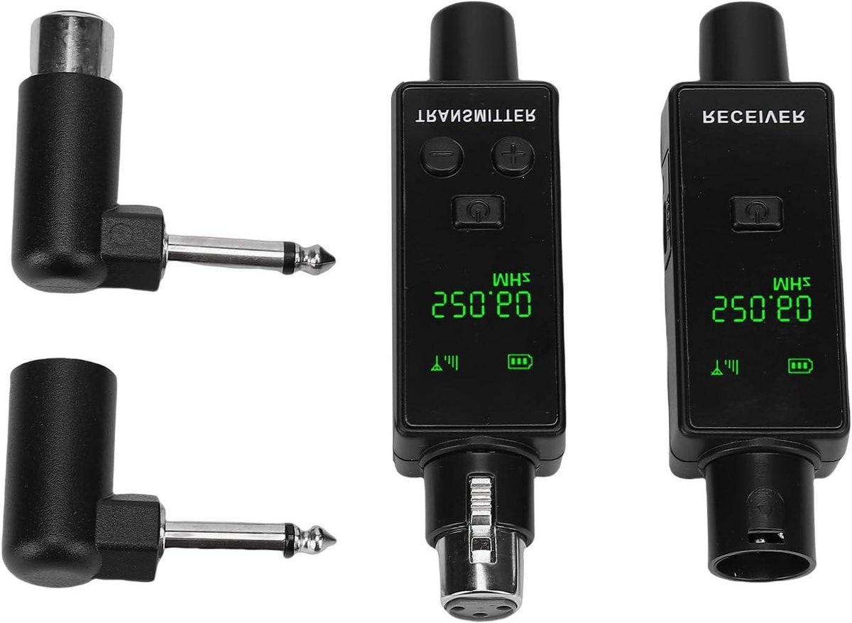 Draadloos XLR Microfoonsysteem - Microfoon Zender Ontvanger - Live Geluid - 24 Bit 48 KHz Studio Kwaliteit
