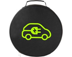 Waterproof Kabel Opbergtas - EV Kabel Tas - Opladen Auto - Dubbelzijdige Sticker - 36 x 10 cm - Zwart