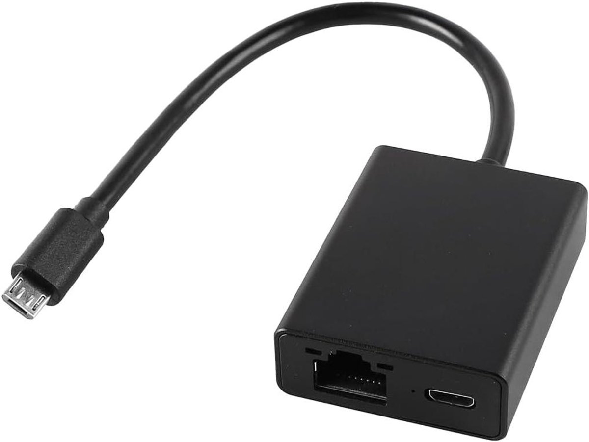 Ethernet Adapter - Netwerk Adapter - Stabiel Internet - Gigabit Snelheid - 38.5 x 50 x 14.6 mm - Zwart