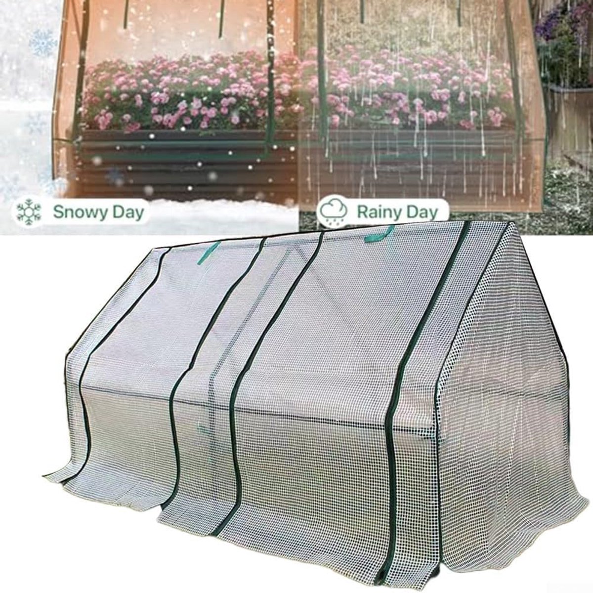 Mini Kas Beschermhoes - Kweekkas Plantentent - Planten Beschermen - Draagbaar en Waterdicht - 180 x 90 x 90 cm