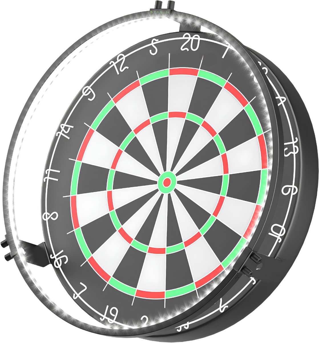 Lìon® Dartbord Verlichting - Professionele Verlichting voor Dartbord - Dart Bord Verlichting - Zwart - 47cm x 47xm 13cm
