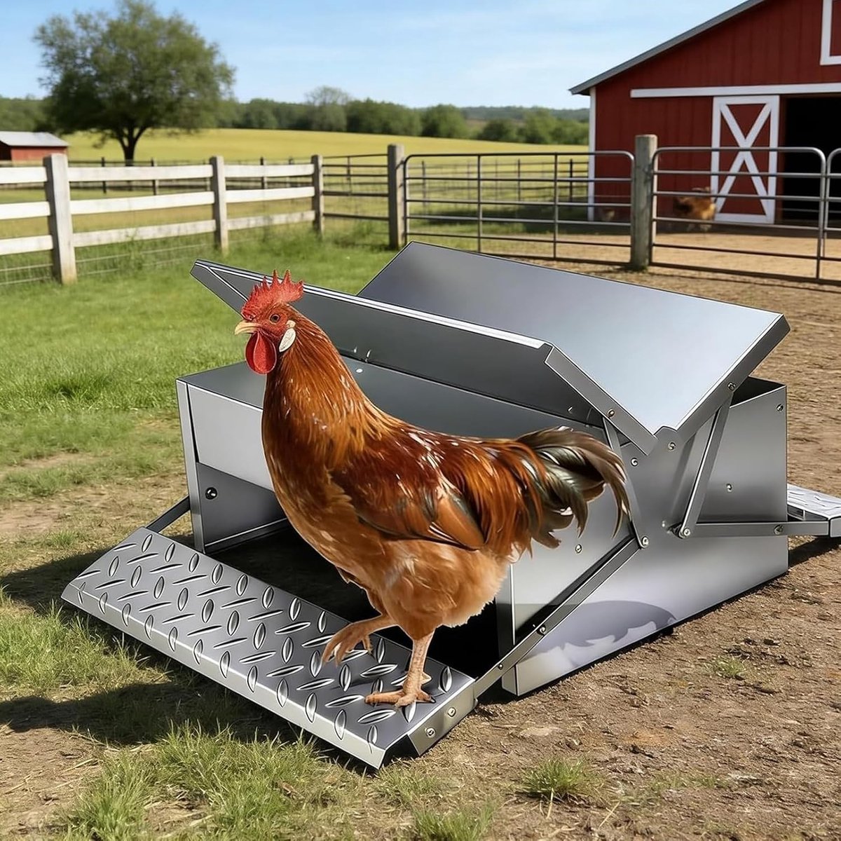 Automatische voederdispenser voor kippen en gevogelte, ideaal voederstation voor een efficiënte voeding en gemak