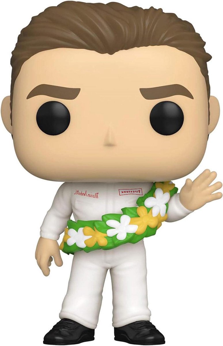 Mario Andretti Figuur - Sport Legende Collectible - Verzamelen en Decoreren - Gestileerde Pop Vinyl - 9 cm - Meerkleurig