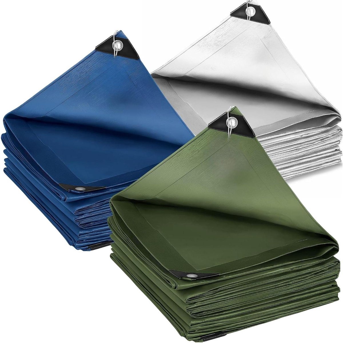 Afdekzeil - Beschermzeil Zeildoek - Tuin en Camping - Waterdicht en UV-bestendig - 8 x 10 m - Groen